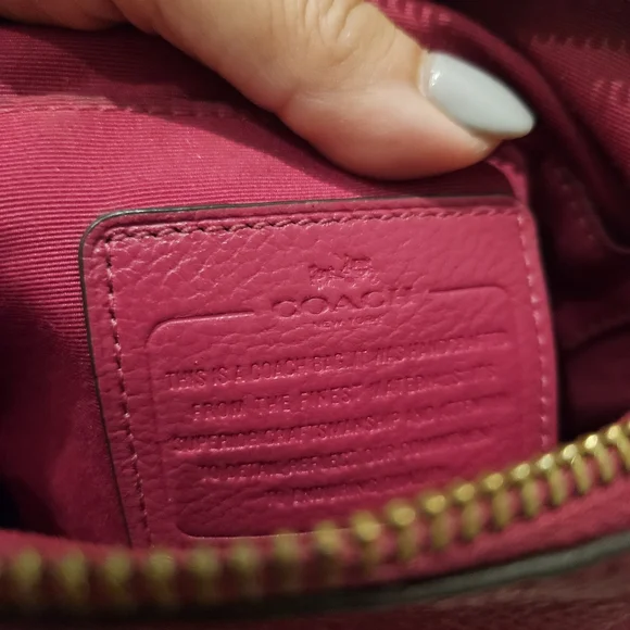 Coach Magenta Leather Crossbody Bag - Picture 6 of 10